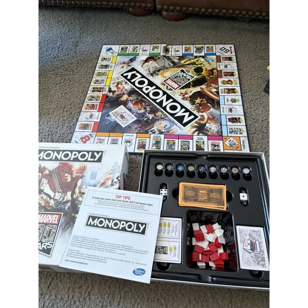 Monopoly Marvel 80 Years Edition Board Game By Hasbro